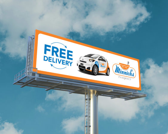 Minnich's Pharmacy • Free Delivery Billboard